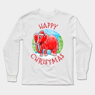 Christmas Elephant Wildlife Xmas 2022 Long Sleeve T-Shirt